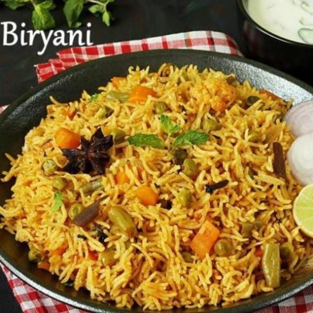 Veg Dum Biryani.