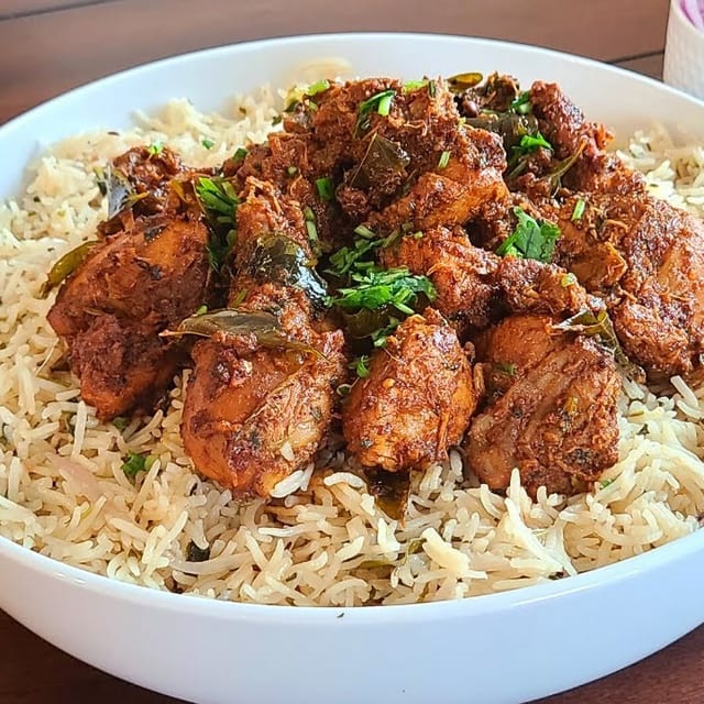 Chicken Fry Piece Pulav (Bone - In).